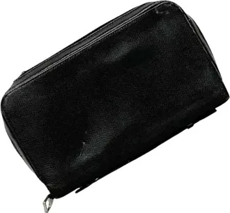 Louis Vuitton Vintage, unisex, Zwart, ONE Size, Leer, Pre-owned Long wallet (bi-fold)