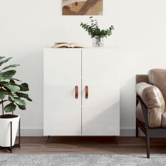 vidaXL Credenza 69,5x34x90 cm in Legno Multistrato Bianco Lucido - Vidaxl