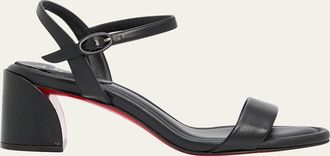 Christian Louboutin 55mm Jane Leather Ankle-Strap Sandals