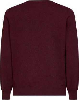 Brunello Cucinelli Mens Cashmere Crewneck Sweater Bordeaux