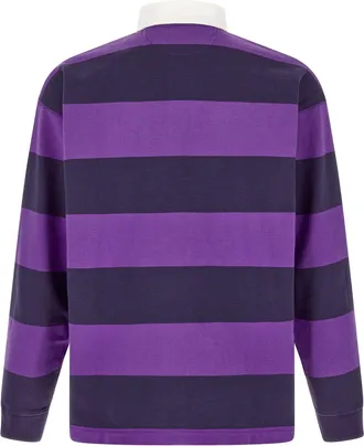 Polo Ralph Lauren Striped Cotton Jersey Rugby Shirt - purple