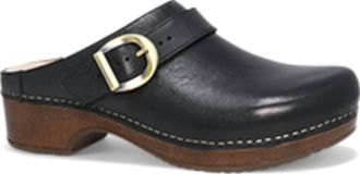 Dansko Womens Baylor Slip-On Clogs In Black Calf