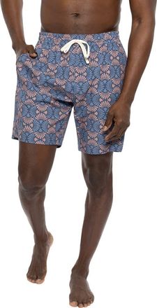 Travis Mathew Great Falls Swim Trunks in Heather Dress Blues at Nordstrom Rack, Size Small
