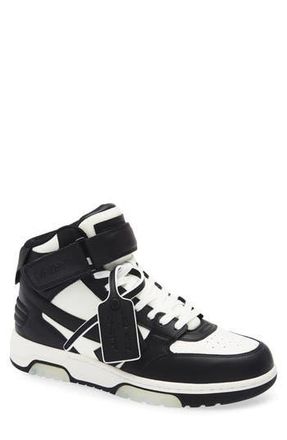 Off-white Out Of Office Mid Top Sneaker in Black And White at Nordstrom Rack, Size 7Us / 40Eu