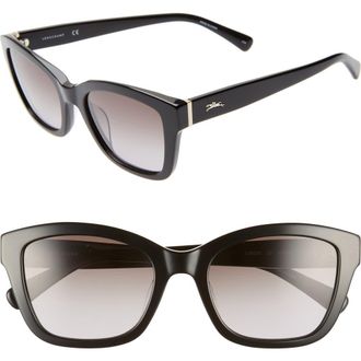 Longchamp Heritage 53mm Square Sunglasses in Black at Nordstrom Rack