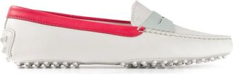 Tod's contrast trim loafers - Wit