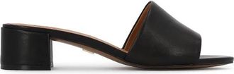 Kazar Leren muiltjes met brede hak - Dames - Muiltjes - Zwart - 41 EU - Leer - Schoenen