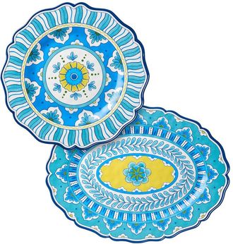 Certified International Porto Melamine 2Pc Platter Set