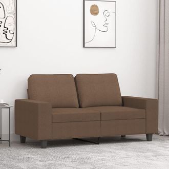 vidaXL Sof&aacute; De 2 Plazas De Tela Marr&oacute;n 120 Cm Vidaxl