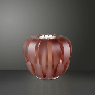 Linea Zero L&aacute;mpara De Mesa En Metal Rosa En Metal Blanco Cm. 19x17h