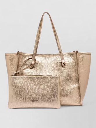 Gianni Chiarini marcella tote bag dual handles metallic