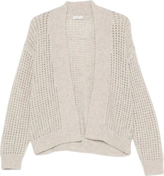 PESERICO Cardigan in lana a maglia grossa - - Knitwear - Donna - Beige - L
