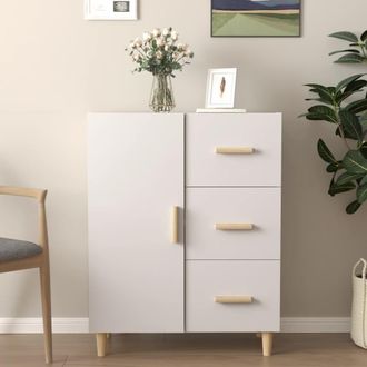 vidaXL Aparador De Madera De Ingenier&iacute;a Blanco 69,5x34x90 Cm Vidaxl