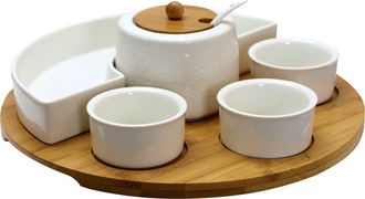 Elama 8 Piece Appetizer Serving Set in White at Nordstrom
