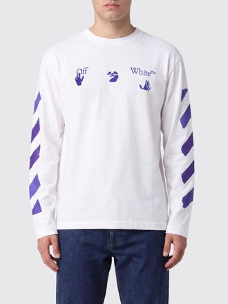 Off-white Felpa girocollo in cotone con stampa logo Arrow posteriore