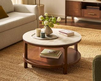 Castlery Arlen Sintered Stone Round Coffee Table, 35.4 for Multi