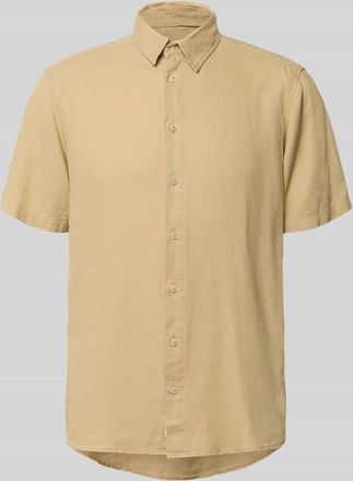 Blend Slim Fit Leinenhemd mit Viskose-Anteil Modell Bobby in Beige, Gr&ouml;&szlig;e 3XL