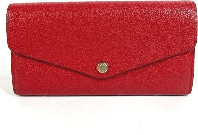 Red Color Monogram Empreinte Long Wallet (Bi-Fold) (Pre-Owned)