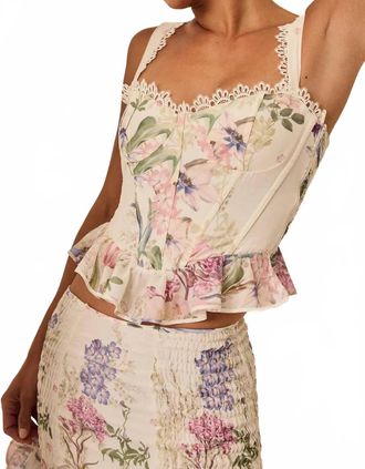 Charo Ruiz Ibiza Womens Floret Top In Cream Botanic