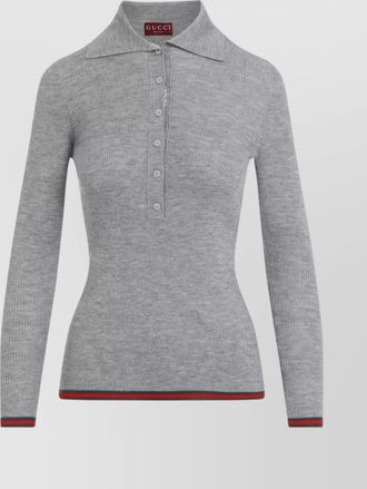 Gucci knit web polo top