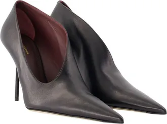 Victoria Beckham Womens Sloan Sculptural 100 Pumps - Victoria Beckham Leather Black Calfskin Shoes