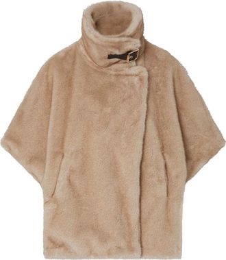 Liu Jo Faux Fur Cape - Dames - Jassen - Beige - S - Polyester - Jassen
