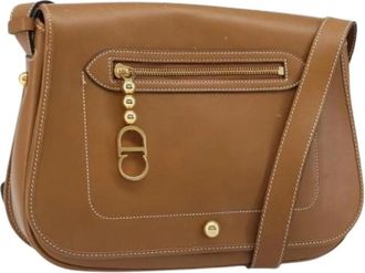 Dior Pre-owned Vintage Schoudertas - Dames - Vintage Schoudertas - Bruin - ONE Size - Leer - Vintage
