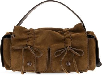 Acne Studios Multipocket Suede S - unisex - Handtassen - Bruin - ONE Size - Leer - Tassen