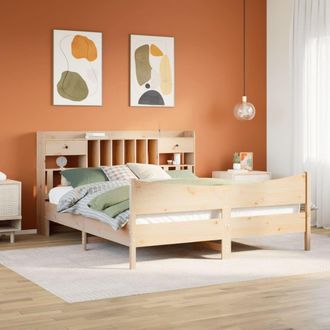 Berkfield Home Bed Frame without Mattress 180x200 cm Super King Solid Wood Pine in Brown