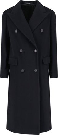 Tagliatore Jole Coat Midi Double-Breasted - Black