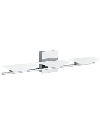 Eglo Eglo Metrass 3 Light Integrated Led Bath/Vanity Light With Chrome Finish & Satin Shade