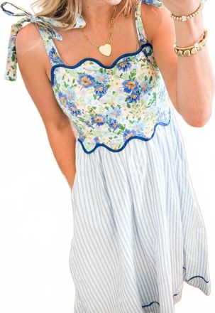 Merci Postiano Midi Dress In Multi