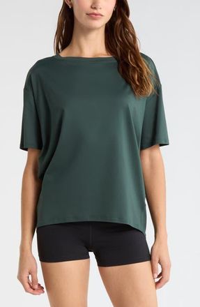 Zella Equilibrium Cocoon T-Shirt in Green Timber at Nordstrom, Size Xx-Large