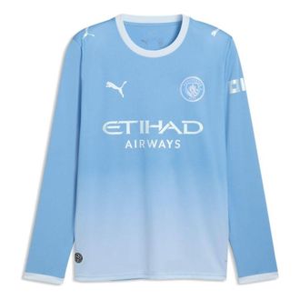 Puma x Manchester City Home Long Sleeve Soccer Jersey Team Light Blue Icy Blue 784327-01