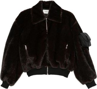 Coperni Faux Fur Bomber Jacket With Zip