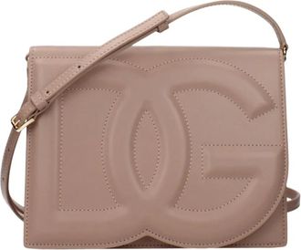 Dolce & Gabbana Bb7287 Crossbody Tas - Dames - Tassen - Beige - Maat: ONE Size Leer