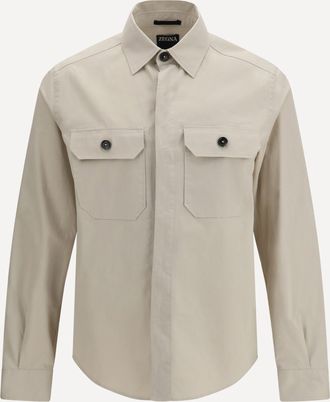 Ermenegildo Zegna Camicia in lino, lana e seta Man XXL