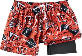 Chubbies Mens Chubbies Orange Cincinnati Bengals Game Day Fit Classic Lined Swim Trunks at Nordstrom, Size Xx-Large
