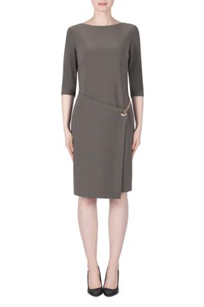 Joseph Ribkoff 3/4 Sleeves Dress In Avocado
