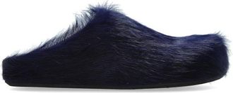 Marni Schoenen, Dames, Blauw, 41 EU, Leer, Bonten pantoffels
