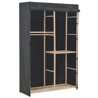Berkfield Home 3-Tier Wardrobe Grey 110x40x170 cm Fabric | Size: 110 x 40 x 170 cm