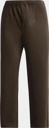 Homme Pliss&eacute; Issey Miyake Men & apos;s Pleated Straight Leg Pull-On Pants