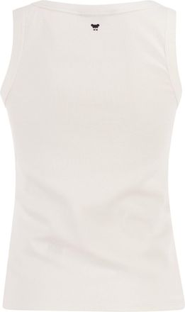 Max Mara Womens Top Stretch White Cotton Tops