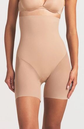 SKIMS Powermesh Zoned High Waisted Shorts in Clay at Nordstrom, Size Xx-Small