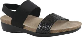 Munro Pisces Sandal - Multiple Widths Available in Black Woven Leather at Nordstrom, Size 10.5
