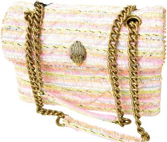 Kurt Geiger Tassen, Dames, Roze, ONE Size, Tweed, Tweed Kensington Bag