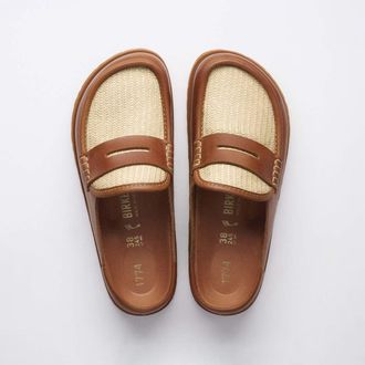 Birkenstock Womens Naples Wrapped Raffia 1774 Exq (narrow) Brown Sandal