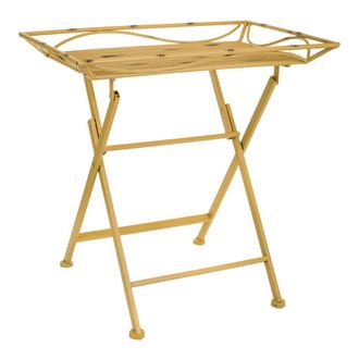 Wanderlust Deco Wanderlust Deco - Mesa Auxiliar De Metal Amarilla 60x40x58