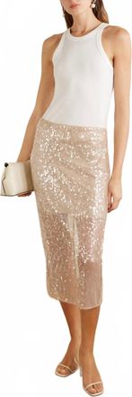 Veronica Beard Allora Skirt In Champagne