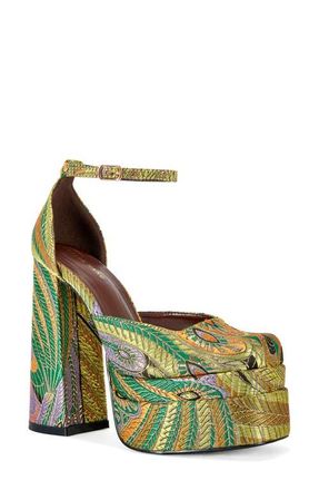 Azalea Wang Zipphora Sandal in Green at Nordstrom, Size 8.5